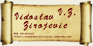 Vidoslav Zirojević vizit kartica